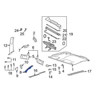 Ford OE - Left Body A-Pillar Trim Panel