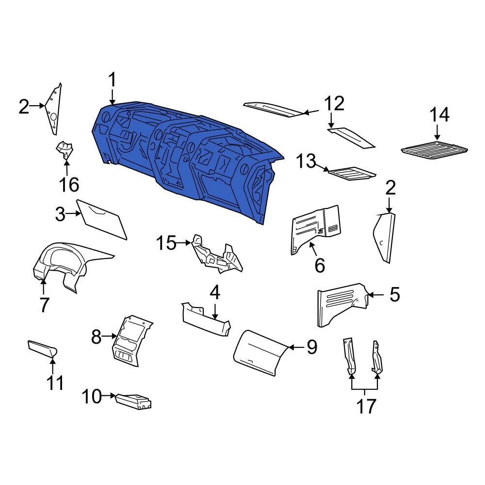 ford-oe-7l3z1504320gb-dashboard-panel