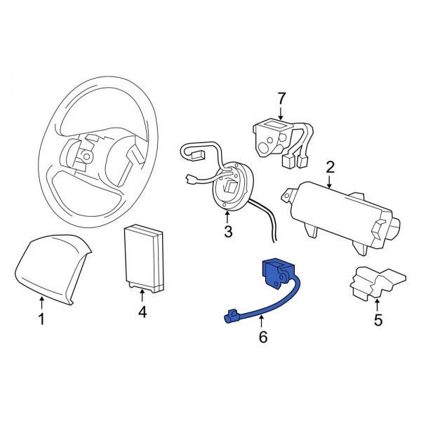 Ford OE 6L3Z14B004AA Air Bag Impact Sensor