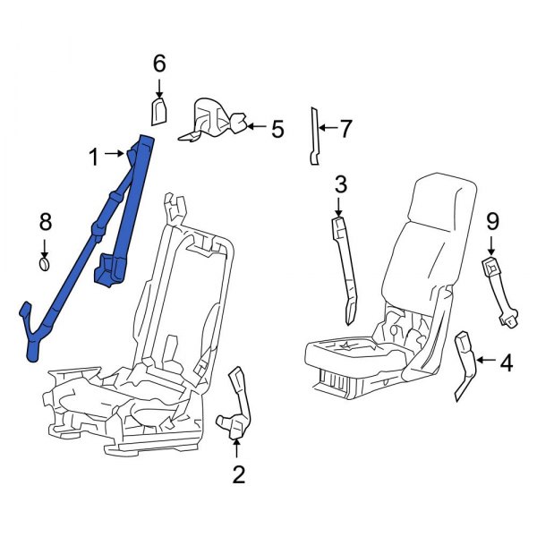 Seat Belt Lap and Shoulder Belt