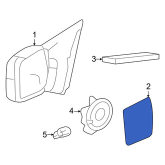 Ford OE - Front Left Door Mirror Glass