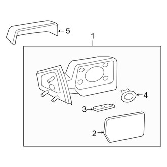 Ford OE - Front Door - Outside Mirrors (W/O Towing, Power)