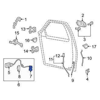 Ford OE - Rear Right Door Latch Assembly