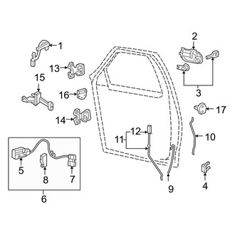 Ford OE - Front Left Door Latch Assembly