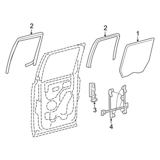 Ford OE - Rear Door - Glass & Hardware (FX4 / XLT SuperCrew)