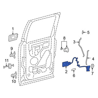 Ford OE - Rear Right Door Latch Assembly