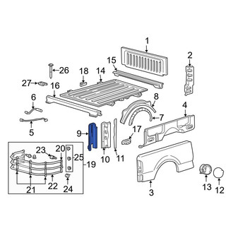 Ford OE - Rear Left Truck Bed Panel Reinforcement