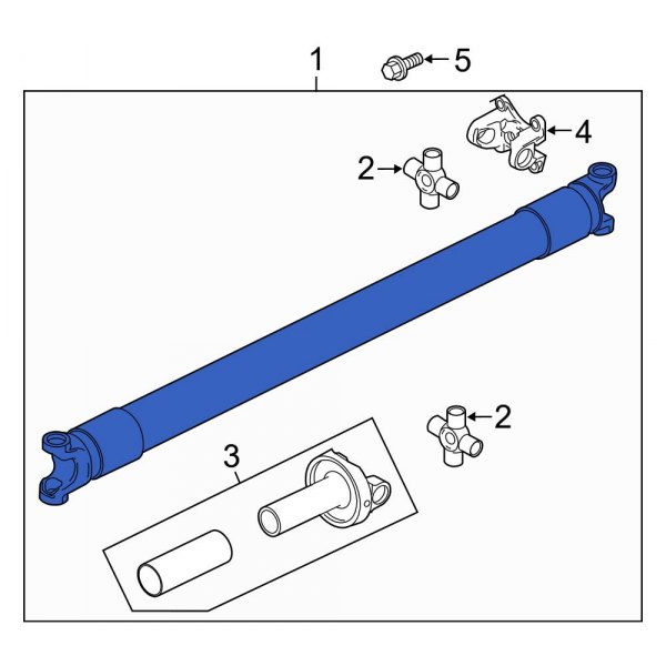 Ford OE 5L3Z4602NA Rear Drive Shaft