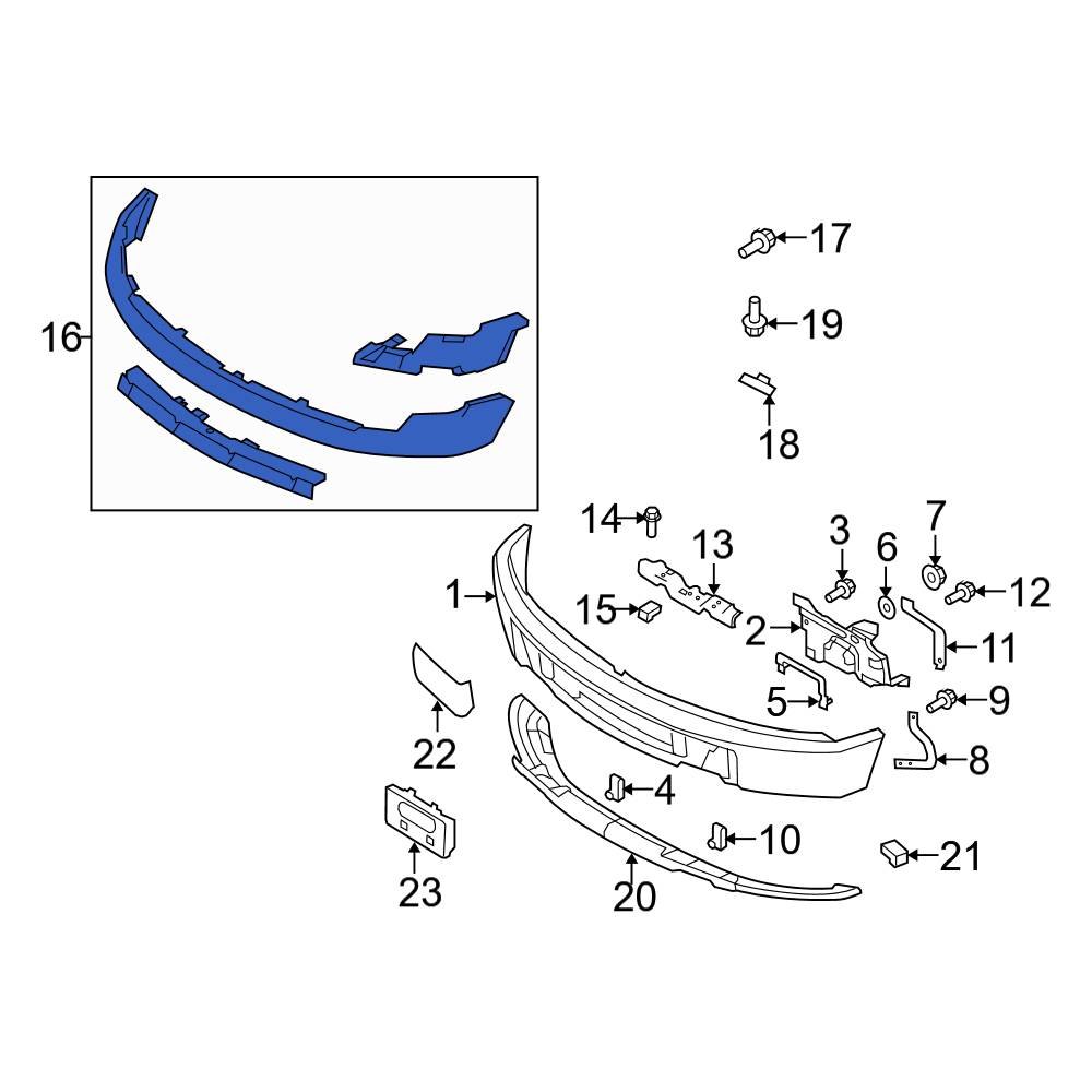 Ford OE DL3Z17D957C Front Bumper Cover Spacer Panel