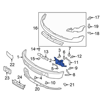 Ford OE - Front Left Bumper Face Bar Bracket