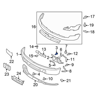 Ford OE - Left Bumper Face Bar Bolt