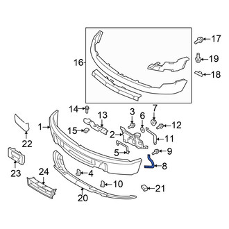 Ford OE - Right Bumper Face Bar Brace