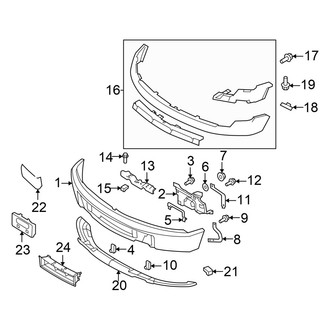 Ford OE - Front Bumper - Bumper & Components (With End Covers)