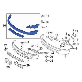 Ford OE - Front Bumper Cover Spacer Panel