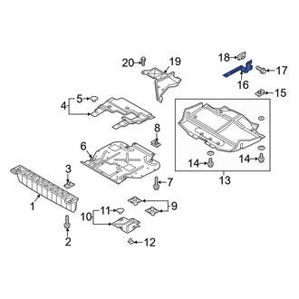 Ford OE - Rear Left Powertrain Skid Plate Bracket