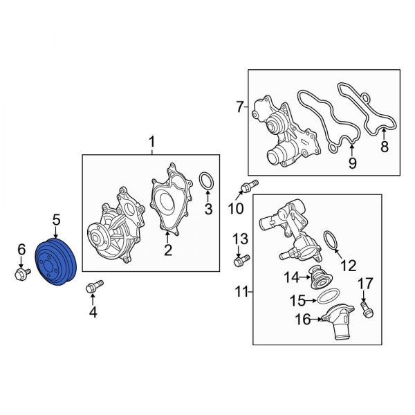 Engine Water Pump Pulley