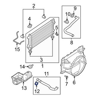 Ford OE - Lower Radiator Coolant Hose Clip