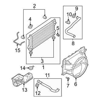 Ford OE - Cooling - Radiator & Components (FX2 / FX4 / Harley-Davidson Edition / King Ranch / Lariat / Platinum / XL / XLT 5.4L)