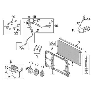 Ford OE - Air Conditioner & Heater - Condenser, Compressor & Lines (FX2 / FX4 / Harley-Davidson Edition / King Ranch / Lariat / Platinum / STX / XL / XLT)