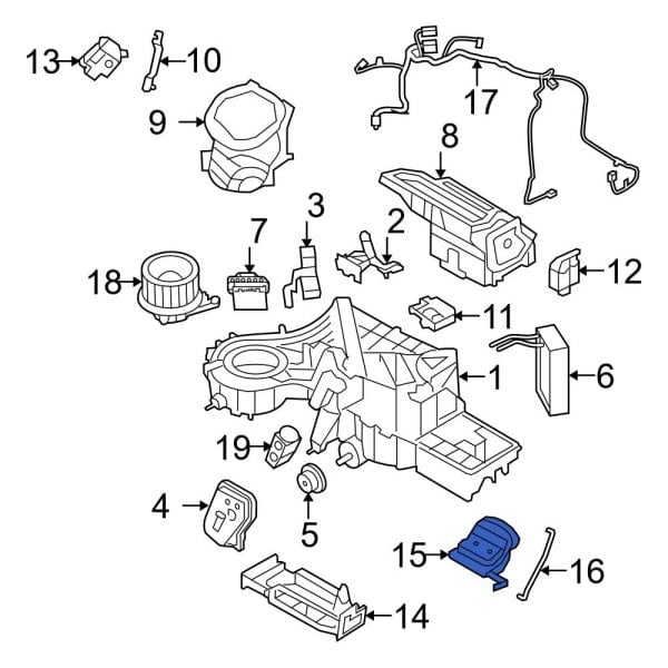 Ford OE BL3Z18471A - Upper Cabin Air Intake Duct