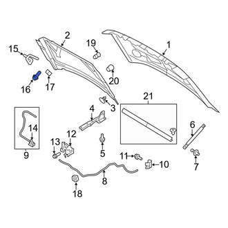 Ford OE - Hood Latch Striker Plate Bolt
