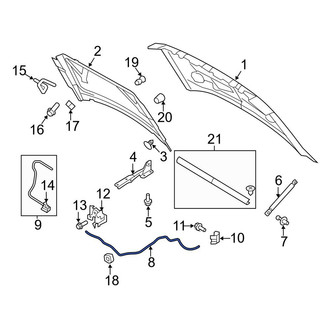 Ford OE - Front Hood Release Cable