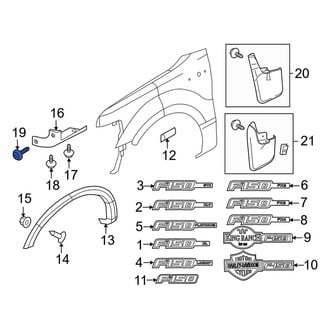 Ford OE - Radiator Support Splash Shield Screw