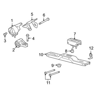 Ford OE - Engine & Transmission Mounting (FX2 / FX4 / Harley-Davidson Edition / King Ranch / Lariat / Platinum / XL / XLT 5.4L)