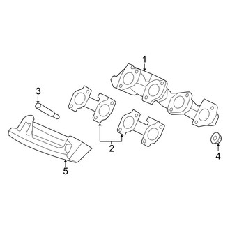 Ford OE - Exhaust System - Exhaust Manifold (FX2 / FX4 / Harley-Davidson Edition / King Ranch / Lariat / Platinum / XL / XLT 5.4L)