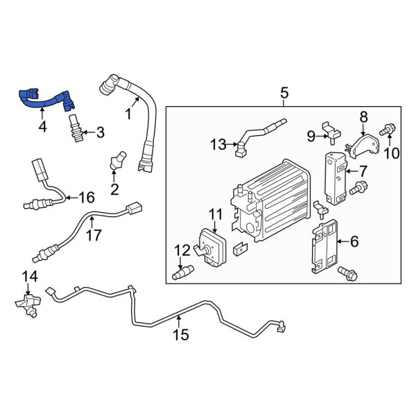 Ford OE BL3Z6A664A PCV Valve Hose