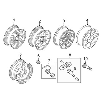 Ford OE - Wheels (18"), (FX2 / FX4 / Harley-Davidson Edition / King Ranch / Lariat / Platinum / STX / XL / XLT)