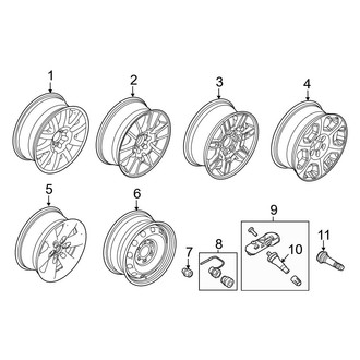 Ford OE - Wheels (20"), (FX2 / FX4 / Harley-Davidson Edition / King Ranch / Lariat / Platinum / STX / XL / XLT)