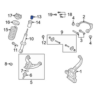 Ford OE - Lower Suspension Strut Nut