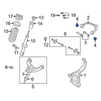 Ford OE - Front Suspension Stabilizer Bar Link Nut