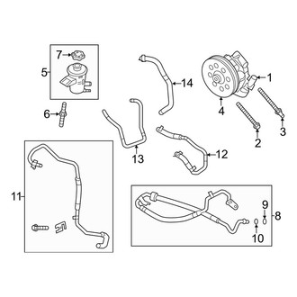 Ford OE - Steering Gear & Linkage - Pump & Hoses (With Hydraulic Power Steering)