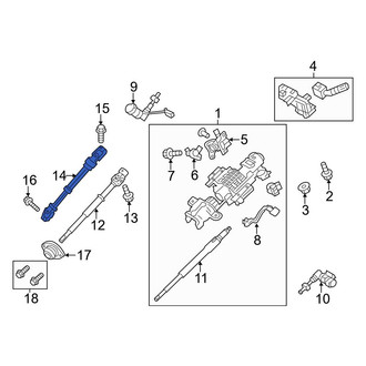 Ford OE - Lower Steering Shaft
