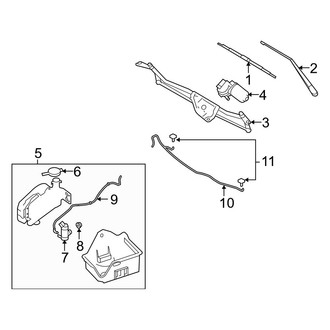 Ford OE - Windshield - Wiper & Washer Components (FX2 / FX4 / Harley-Davidson Edition / King Ranch / Lariat / Platinum / STX / XL / XLT)