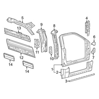 Ford OE - Cab - Aperture Panel (Regular Cab), (STX / XL / XLT Regular Cab)