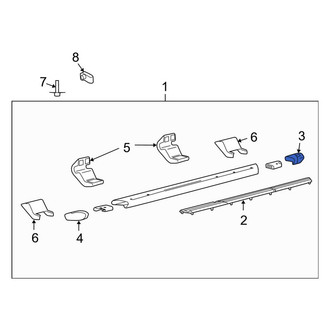 Ford OE - Rear Left Running Board End Cap