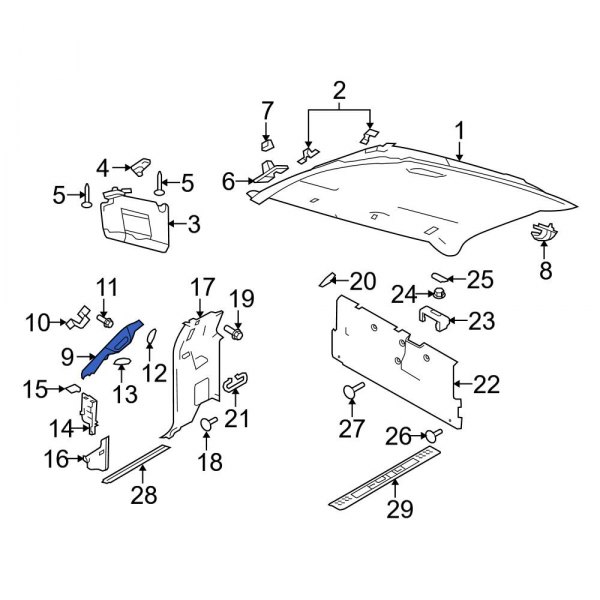 Body A-Pillar Trim Panel