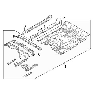 Ford OE - Cab - Floor (FX2 / FX4 / Lariat / STX / XL / XLT SuperCab)