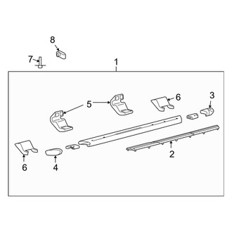 Ford OE - Cab - Running Board (Production, Type 1, Tubular Anodized), (FX2 / FX4 / Lariat / STX / XL / XLT SuperCab)