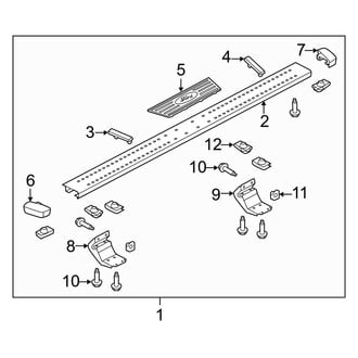 Ford OE - Cab - Running Board (Type 11, Angular, Flat Style), (FX2 / FX4 / Lariat / STX / XL / XLT SuperCab)