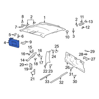 Ford OE - Left Sun Visor