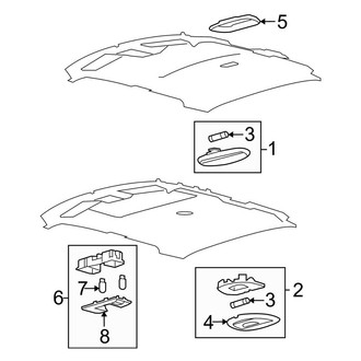 Ford OE - Cab - Interior Lamps (FX2 / FX4 / Lariat / STX / XL / XLT SuperCab)