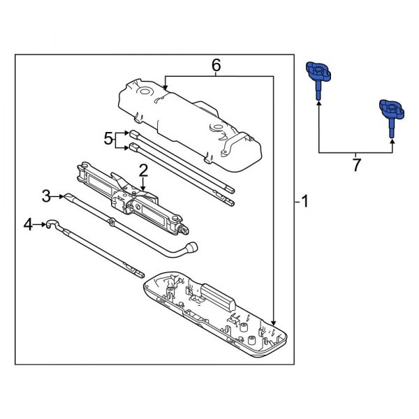Ford OE W713743S437 Floor Jack Bolt