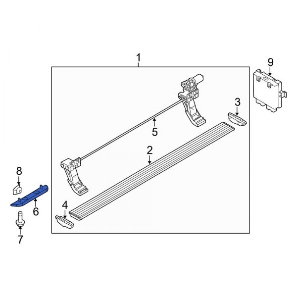 Ford OE 9L3Z16N454A Running Board Mounting Bracket