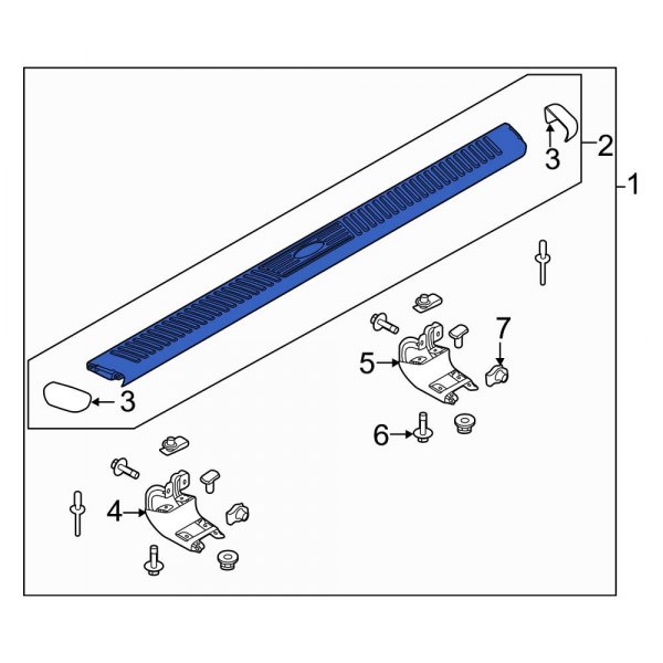 Ford OE AL3Z16458BA Running Board Step Pad
