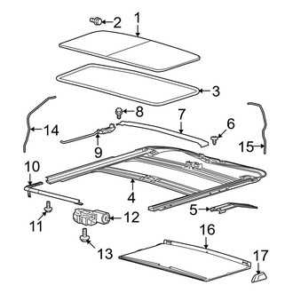 Ford OE - Cab - Sunroof (FX2 / FX4 / Harley-Davidson Edition / King Ranch / Lariat / Platinum / XL / XLT SuperCrew)