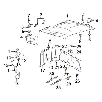 Ford OE - Rear Body Panel Trim Panel Clip